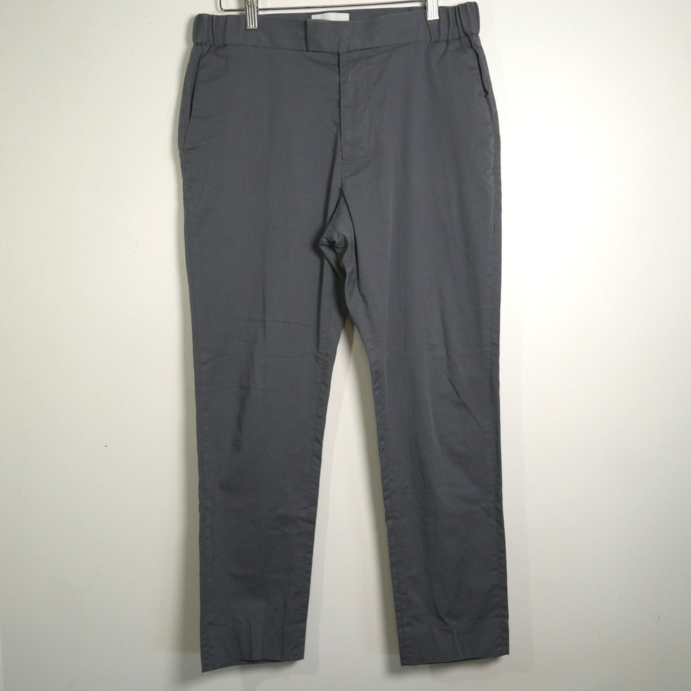 L'Estrange London 24 Trouser Women Size M Charcoal Grey Slim Tapered Chino Pants